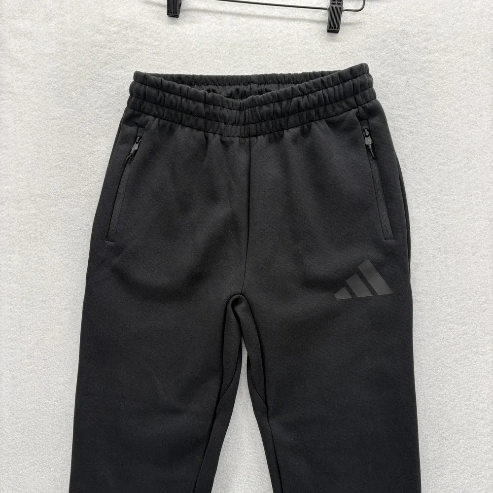 Adidas J.Z.N.E. PT Jogger Pants Kids Medium Black Fleece Zip Pocket Track Gym